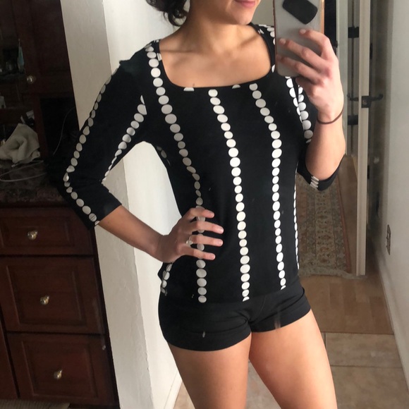 INC International Concepts Tops - INC POLKA DOT LONG SLEEVE BLOUSE